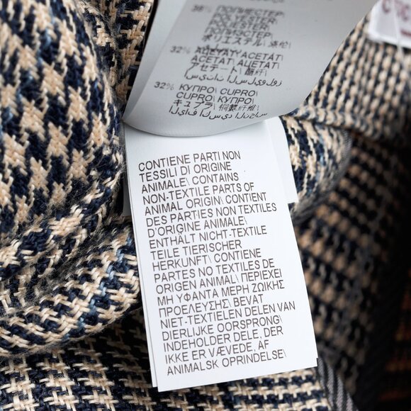 Brunello Cucinnelli SS/19 Beige & Black Linen Check Trousers - Picture 15 of 16